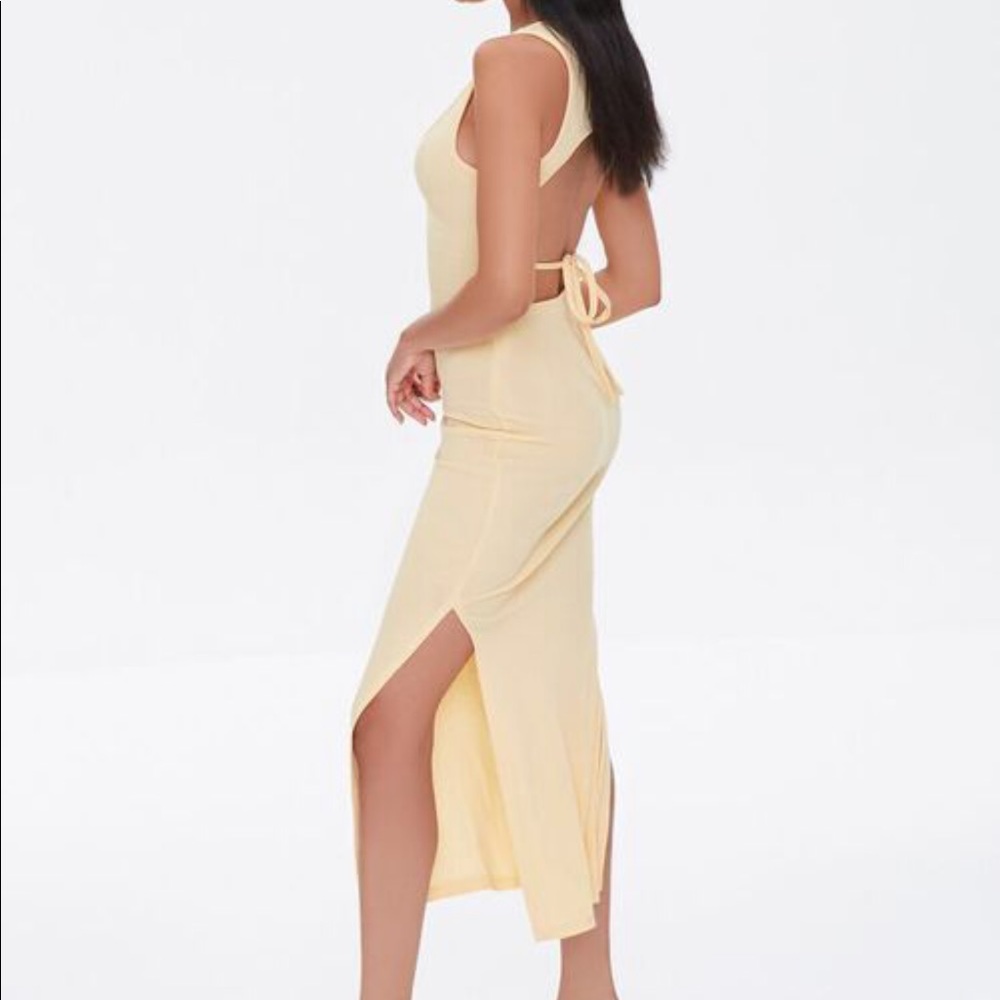 Self-Tie Cutout Midi Dress